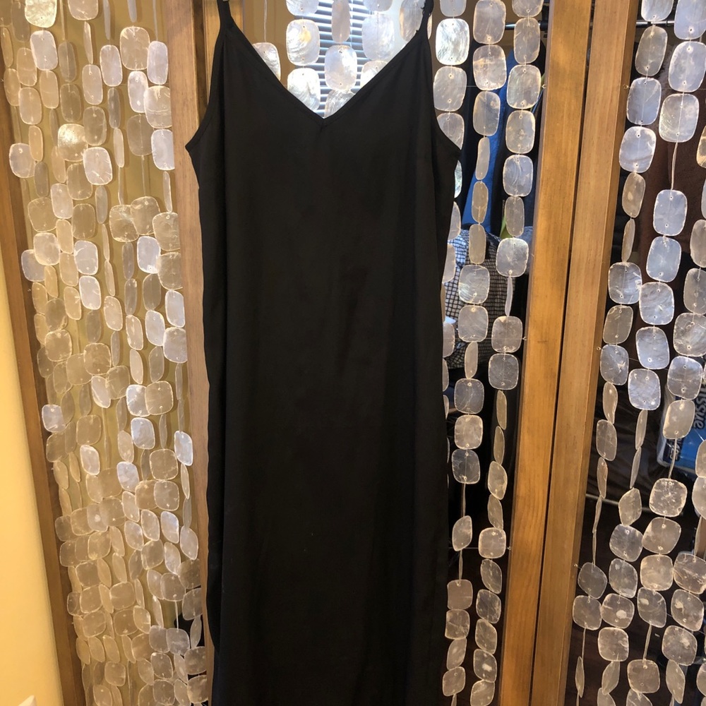 Black slip dress